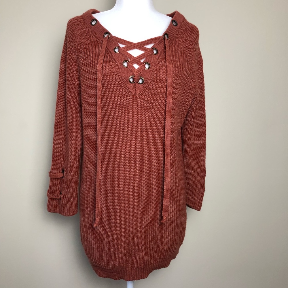 Miracle U.S.A Lace up Sweater